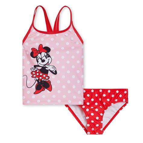 Disney Minnie Mouse Upf Racerback Tankini Top And Bikini Bottom