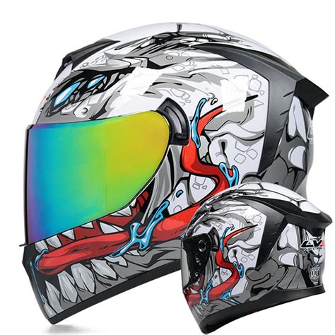 Buy Full Face Motorcycle Helmet With Internal Sun Visor Dot Approved