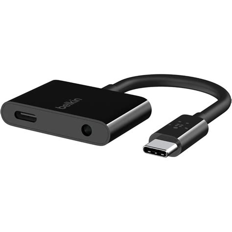 Belkin RockStar USB Type C To USB Type C 3 5mm F7U080BTBLK B H