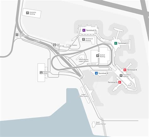 Logan Airport Parking Map