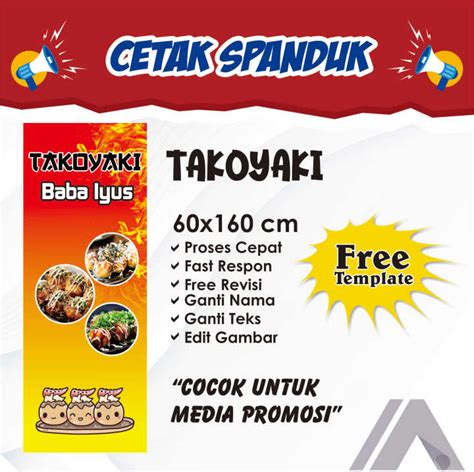 Cetak Spanduk Banner Takoyaki X Portrait Lazada Indonesia