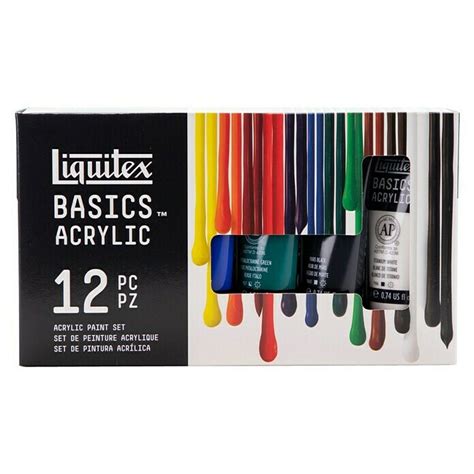 Liquitex Basics Acrylfarben Set Farbig Sortiert 12 Stk X 22 Ml Tube