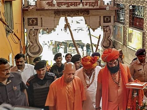 Up Cm Yogi Visits Ayodhya Takes Stock Of Ram Temple Construction