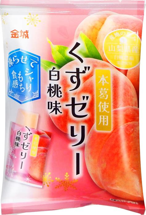 Jp 金城製菓 くずゼリー白桃味 11個入×10袋 食品・飲料・お酒