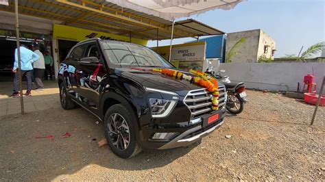 New Hyundai Creta Delivery Black White Sxo Diwali 2020 Youtube