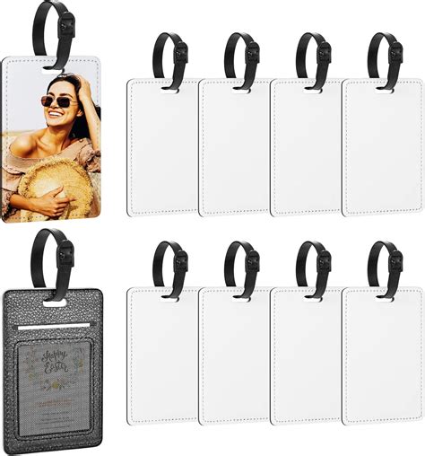 Amazon 10pcs Sublimation Blanks Luggage Tags With Strap PU