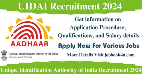 Uidai Recruitment 2024 Career Opportunities In The Aadhaar Sector