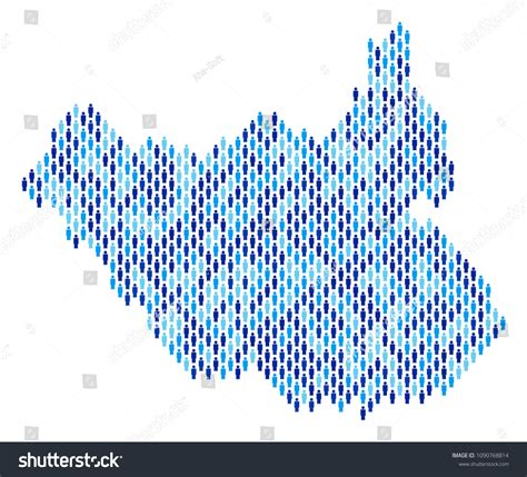 Population South Sudan Map Demography Vector Stock Vector (Royalty Free ...