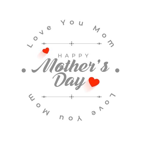 Free Vector Love You Mom Message Background For Mothers Day Celebration