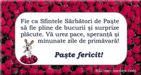 Fie ca Sfintele Sărbători de Paşte să fie pline de bucurii