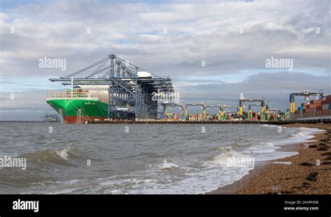 Felixstowe United Kingdom November Container Ship At