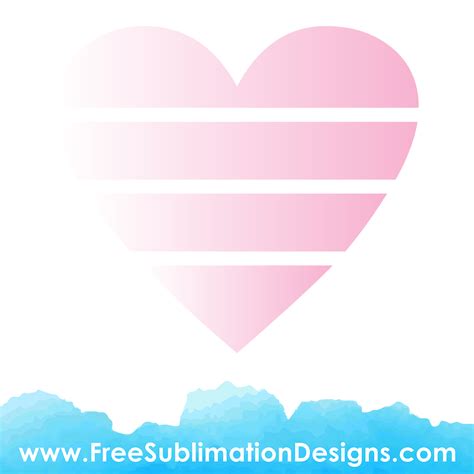 Love Heart Pink Fade Free Png Image