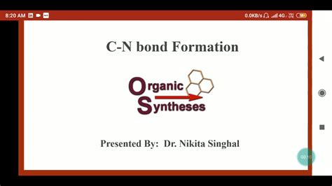 C N Bond Formation Organic Chemistry Youtube