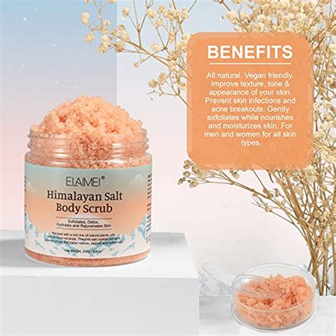 Himalayan Salt Natural Body Scrub Infused With Collagen And Stem Cell