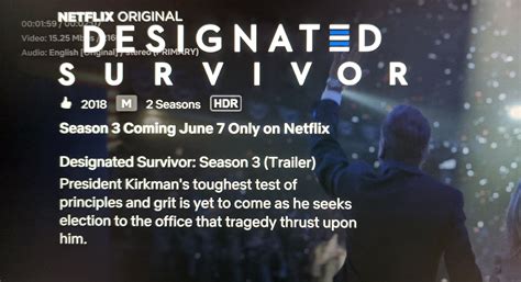 Season 3 of Designated Survivor will be in 4K HDR (Screenshot) : r ...