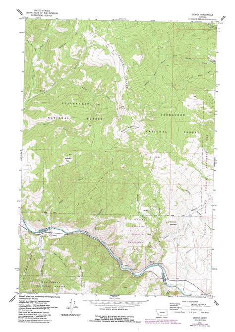 Dewey Topographic Map Mt Usgs Topo Quad G