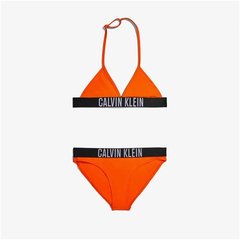 Calvin Klein Triangle Çocuk Turuncu Bikini Seti Superstep Mayo Mayoşort SuperStep