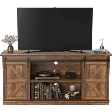 Tv Stand For 65 Inch Tv Entertainment Center With Cabinets And Sliding