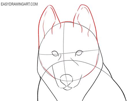 How to Draw a Husky Face - Easy Drawing Art