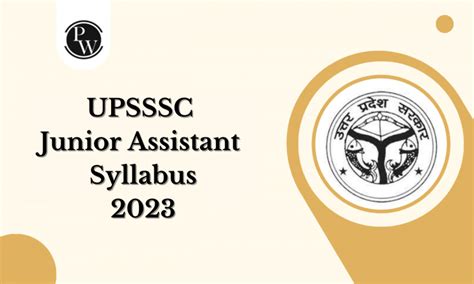 UPSSSC Junior Assistant Syllabus 2023 Selection Process