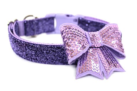 Purple Dog Collar 1 Purple Glitter Dog Collar | Etsy