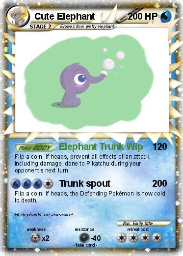 Pokémon Cute Elephant - Elephant Trunk Wip - My Pokemon Card