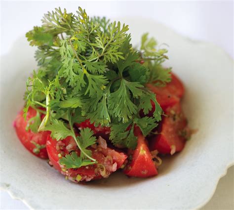 間違いのない組み合わせ！ パクチーとトマトのサラダ【藤井恵さんの香味野菜レシピ】 フード クロワッサン オンライン