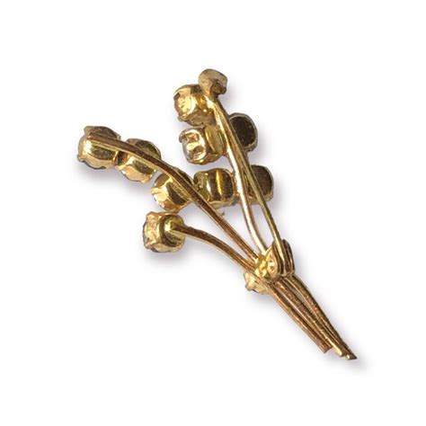 Mid Century Vintage Gold Style Brooch with Shades of … - Gem