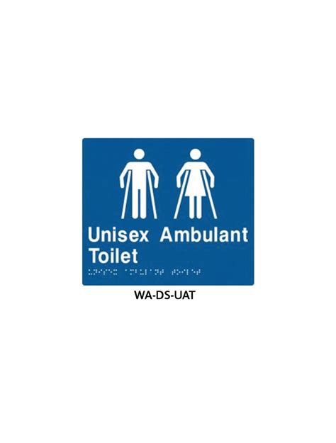 Braille Sign Unisex Accessible Toilet (Blue)