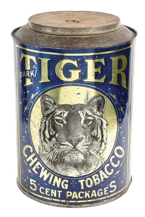 Lot Detail Tiger Chewing Tobacco Tin Lithograph Store Bin
