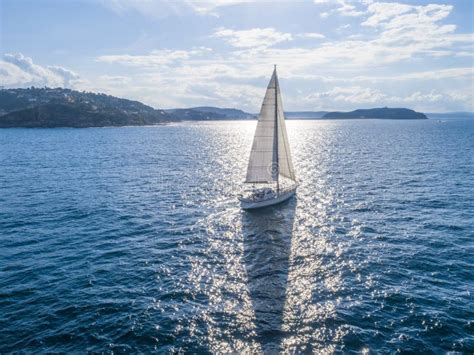 Sailboat On The Seas Near Sydney Beaches Stock Photo Image Of