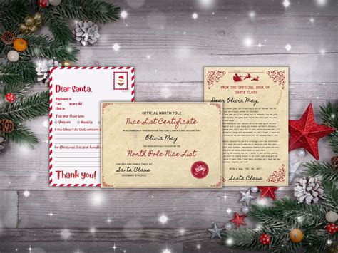 Editable Letter From Santa Nice List Certificate Printable Letter To