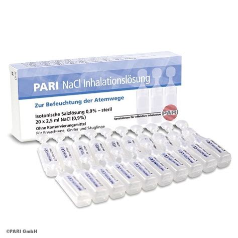 PARI NaCl Inhalationslösung 0 9 20 Ampullen à 2 5 ml