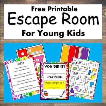 Free Printable Escape Room for Young Kids | Kindergarten Escape Room