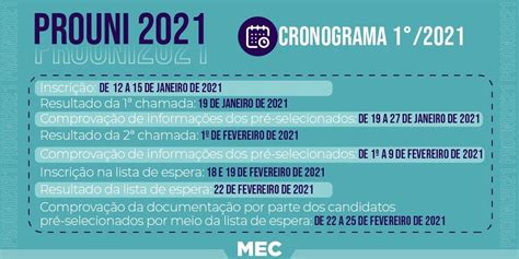 Mec Divulga As Datas Do Prouni