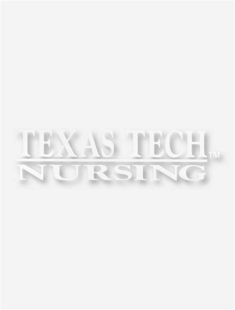 Texas Tech Nursing White Decal Red Raider Outfitter