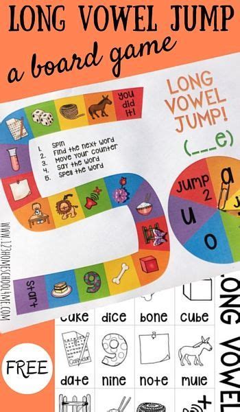 Free Long Vowel Jump Board Game Long Vowel Games Long Vowels Activities Long Vowel Words