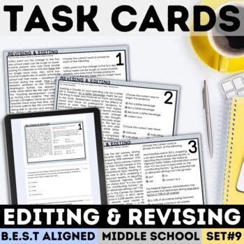 Revising And Editing Practice Ela Task Cards Florida Best Standards Th