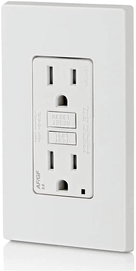 Leviton 112 Agtr1 00w 125v 1520 Amp White Smartlockpro® Dual Function Afci And Gfci Receptacle