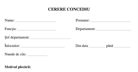 Model Cerere Concediu De Odihna Calculator Salariu Net