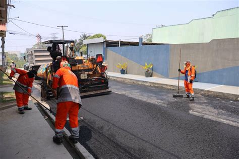 Programa Asfalta Manaus Beneficia Ruas No Bairro Mauazinho