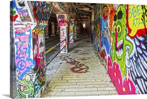 Graffiti Filled Walls Of The Krog Street Tunnel In Atlanta Georgia