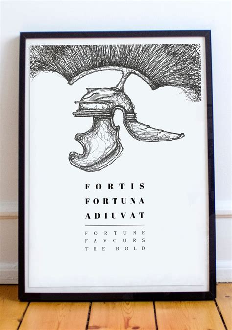 Fortis Fortuna Adiuvat Fortune Favours The Bold Latin Phrase Instant