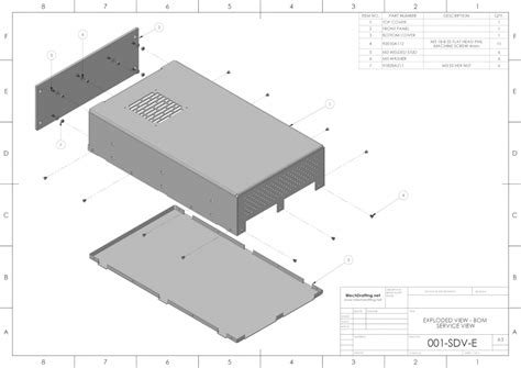 Sheet Metal Enclosure Mechanical Drafting Services Solidworks