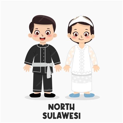 Premium Vector Traditional Indonesian Clothes From North Sulawesi