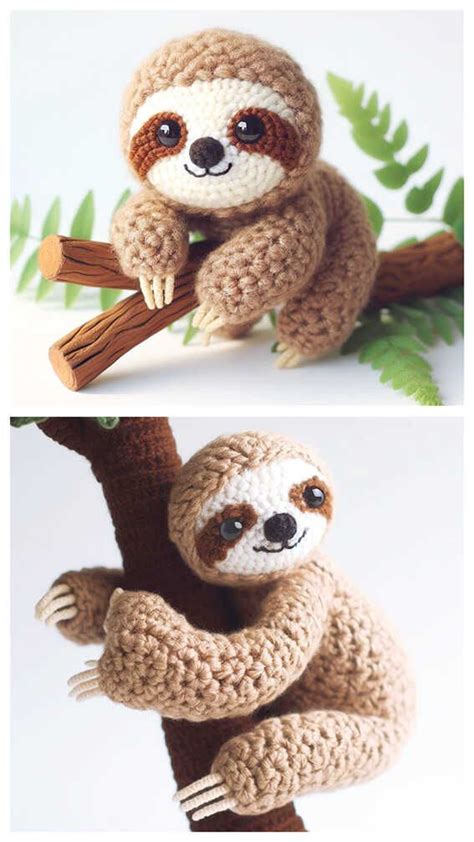 Amigurumi Cute Sloth Crochet Free Pattern