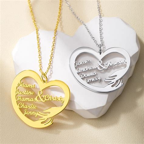 Gepersonaliseerde Namen Hart Ketting Moeder Hart Ketting