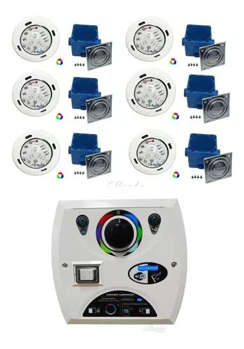 Kit 6 Leds Rgb Sodramar Caixa De Passagem Comando Four Fix