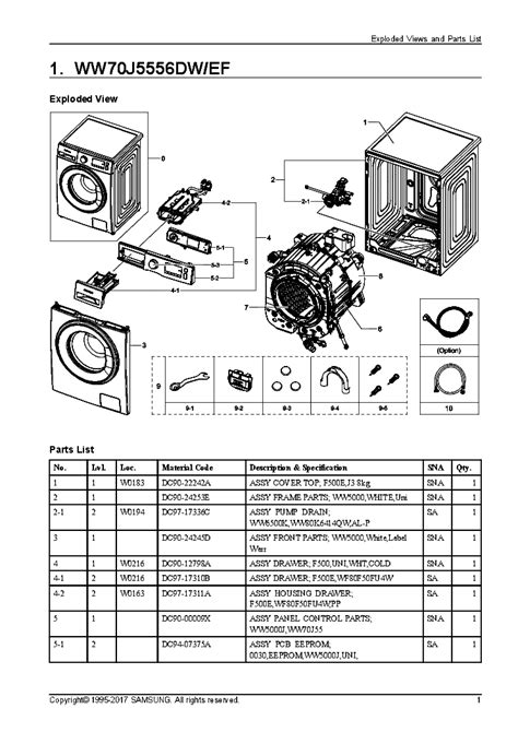 Samsung Washer Parts List | Reviewmotors.co