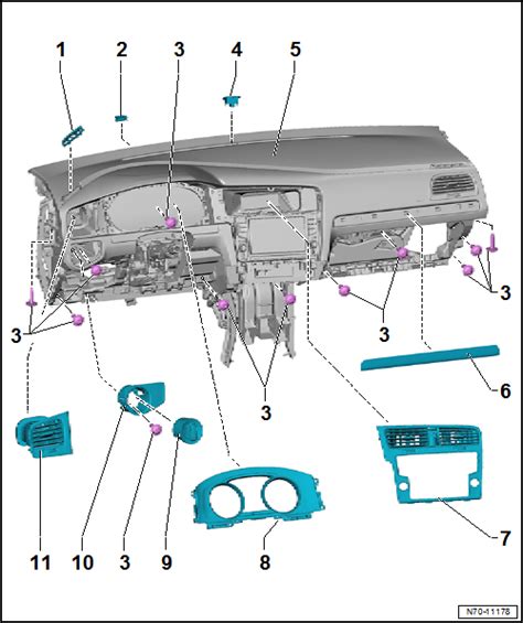 Volkswagen Golf Service And Repair Manual Assembly Overview Dash Panel Dash Panel